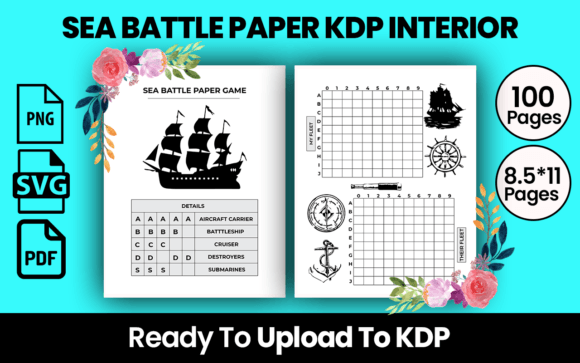 Discover the Perfect Low-Content KDP Interior: Sea Battle Paper Game for Amazon Publishing
