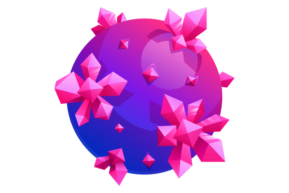 Galaxy Game Cartoon Planet with Space Pi