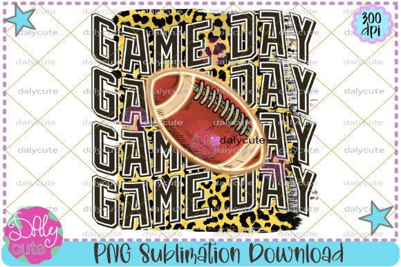 Game Day Football Leopard Wavy PNG: A Creative Design Solution