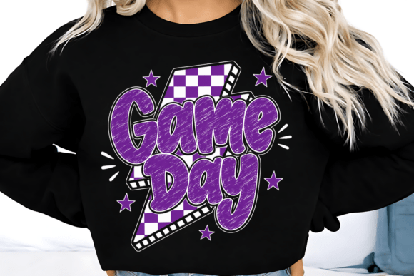 Game Day Purple Shirt PNG: Elevating School Spirit with Bold Design