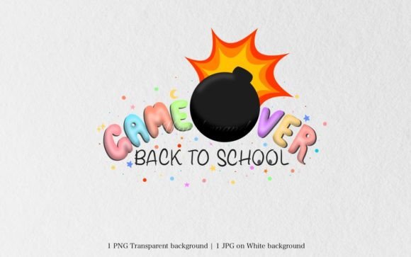 Game Over Back to School Clipart: A Creative Resource for Educators and Designers