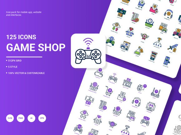 Game Shop Icon Pack: Fresh Design Resources for Every Creator