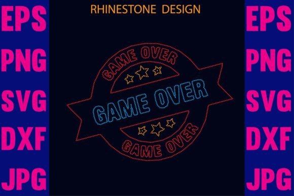 Game T-shirt Rhinestone Template: A Bold Design Asset for Creative Projects