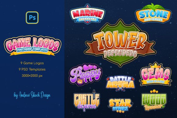Game Titles - Editable Templates: A Practical Design Resource for Game Developers and Creators