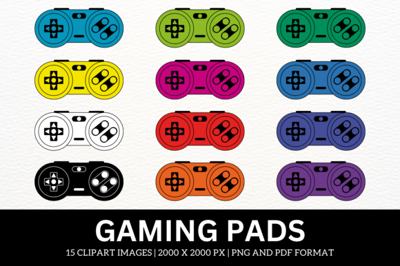 Gaming Pads Cliparts – Game Controllers: A Creative Resource for Modern Design Needs