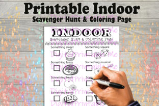 Indoor Scavenger Hunt Game Coloring Page – A Fun and Engaging Activity for Kids