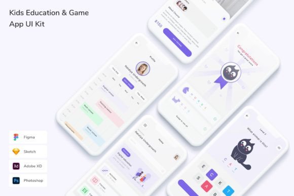 Kids Education Game App UI Kit: A Modern Design Solution for Engaging Learning Experiences