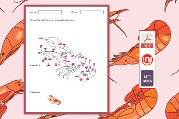 Lobster Dot to Dot Game: Learn Numbers While Drawing