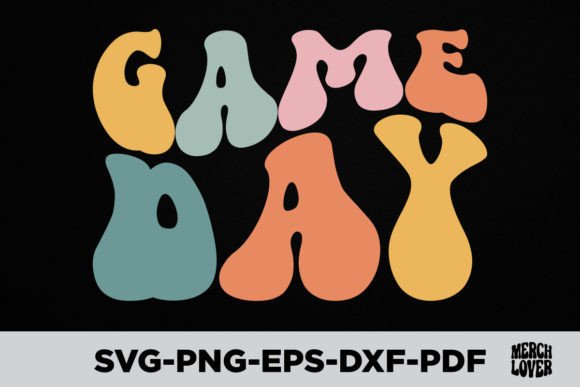 Retro Groovy Game Day T-Shirt Design