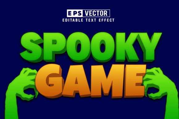Spooky Game 3D Editable Text Effect Vect: A Flexible Design Asset for Professional Use