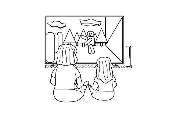 The Art of Sketching: Exploring the Charm of Two Sisters Playing a Video Game