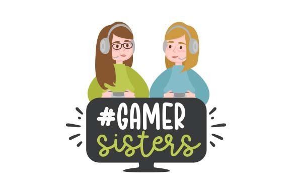 Two Sisters Playing a Video Game on TV – A Playful, Modern Typeface for Creative Projects