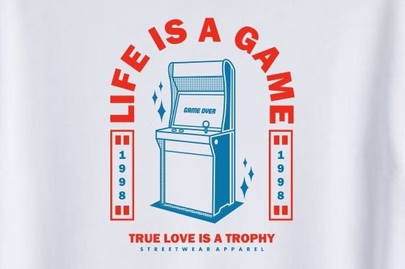 Vintage Machine Game Illustration