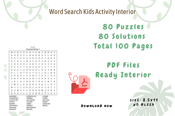 Word Search Interior Game Activity